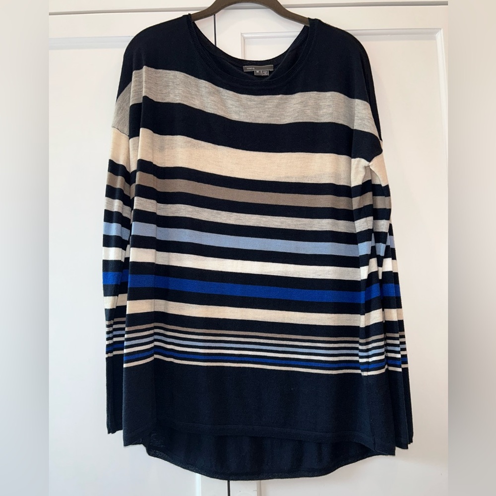 Vince Cashmere Stripped Long Sleeve Sweater